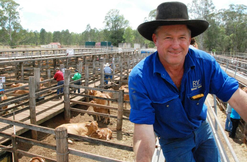 John Scott, Rocky View Droughtmasters, watched the family’s complete stud dispersal on Saturday.
