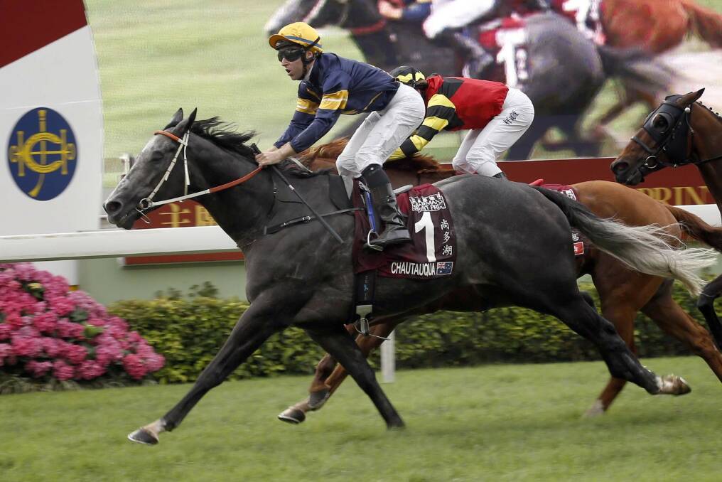 Chautauqua with Tommy Berry in the saddle claims the Chairman's Sprint Prize in Hong Kong on Sunday.