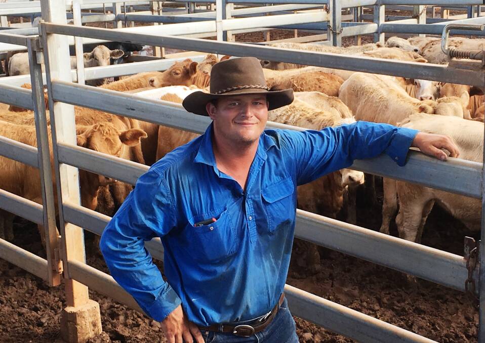 George Golden, Golden Grazing, Potters Flat, Yuleba, was at Roma’s store sale on Tuesday to see his family cattle sell. Their Angus-cross steers sold to 360c/kg for 224kg to return $808/head.