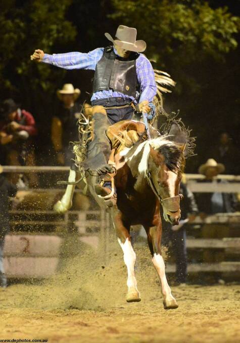 ONE TO WATCH: Past Pro Tour Champion Cameron Webster from Wandoan is one of three favourites in the Saddle Bronc at the Moree Show Rodeo. Picture: Dave Ethell 