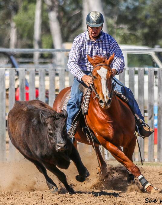 TOP SPOT: Mark Wonka riding Elliemae Acres to win the Open draft at Westmar. Picture: Sue Waldron