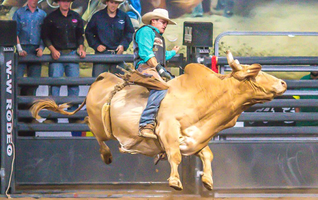 ONE TO WATCH: NSW cowboy Jason O’Hearn, a past APRA Bull Ride title winner, will be one of the favourites at the Penrith Xtreme Bulls event. Picture: Andrew Roberts