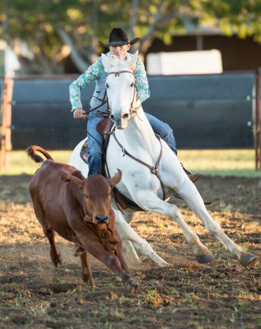 ROUND-UP: Kimberly Johnson competing at the Flinders Classic Challenge and Campdraft. Picture: Joanne Thieme