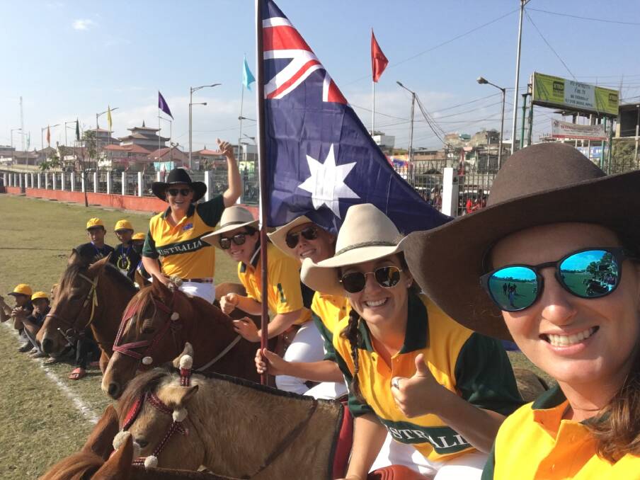 GAME ON: The Australian ladies polo team in Manipur, India. Photo: Supplied