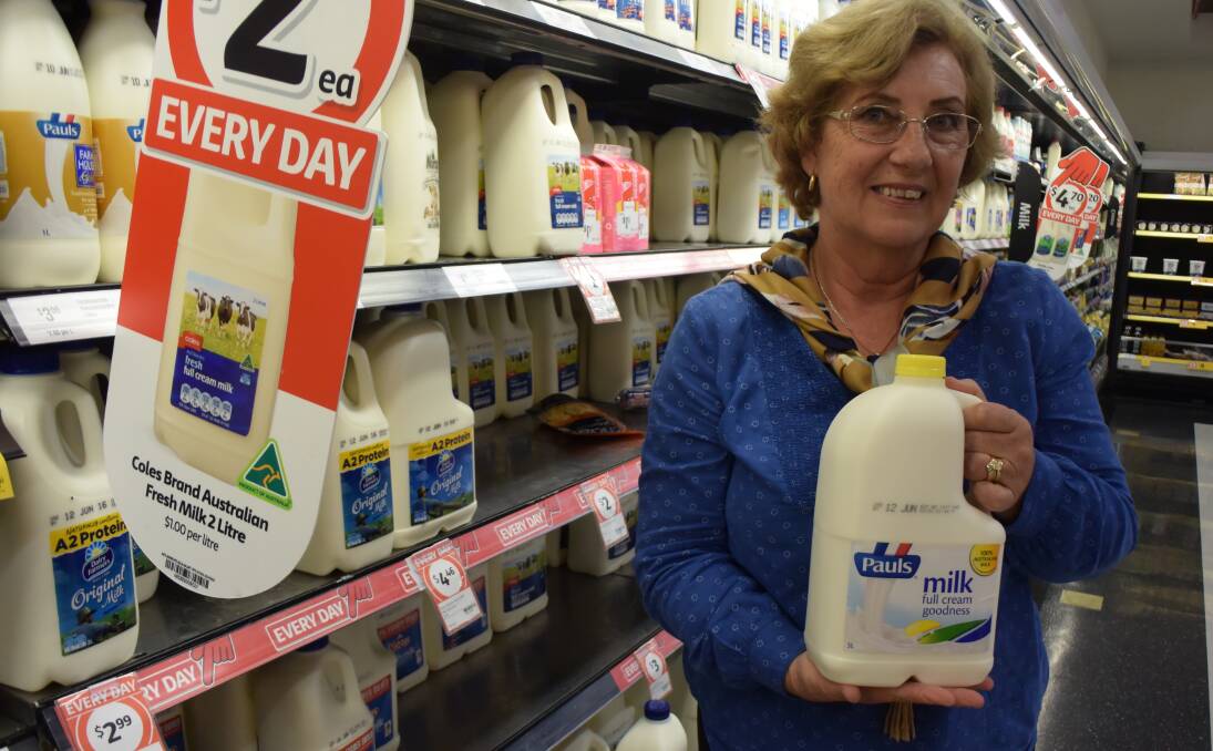 FULL SUPPORT: Jimboomba's Valentina Anderson said she supported the call for consumers to purchase branded milk from supermarkets. Photo: Christine Rossouw.