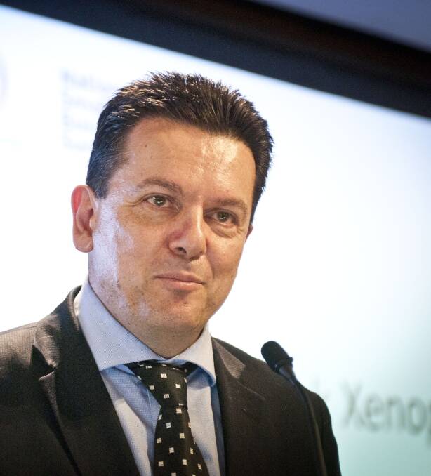 Inquiry leader: Nick Xenophon questioned dairy processors and retailers at a committee hearing in Melbourne. Photo: Robert Shakespeare