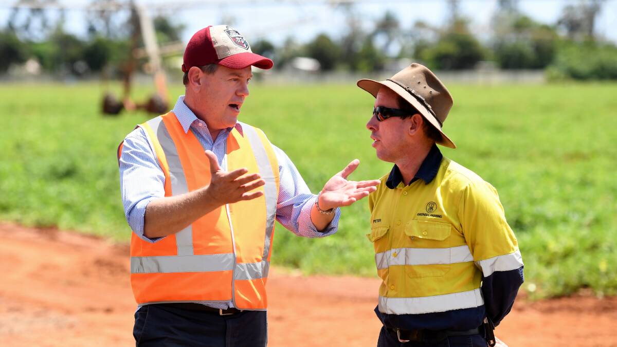 Mr Nicholls has announced the LNP, if elected, will provide an electricity rebate to farmers. Photo: AAP