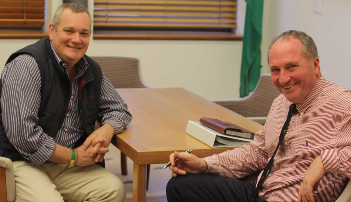 Dr Chris Parker and Barnaby Joyce.