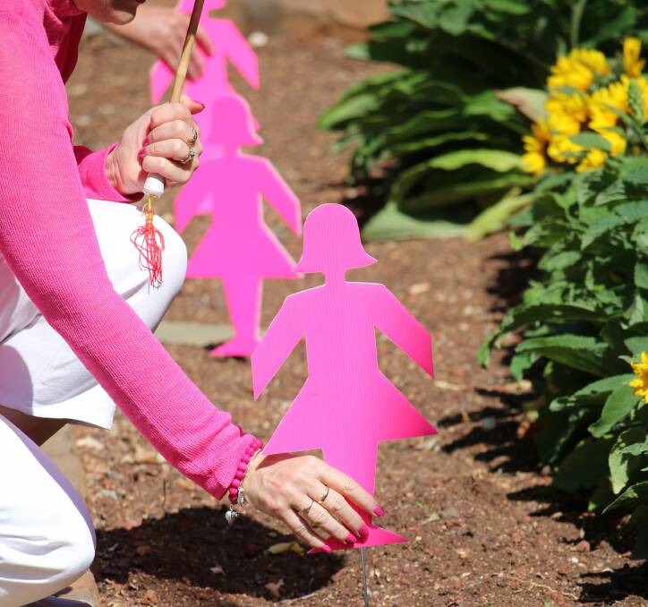 Breast cancer is just one of the important health issues for women. Pictured are the pink ladies planted in Toowoomba's Village Green during last year's Annual Walk of Hope.