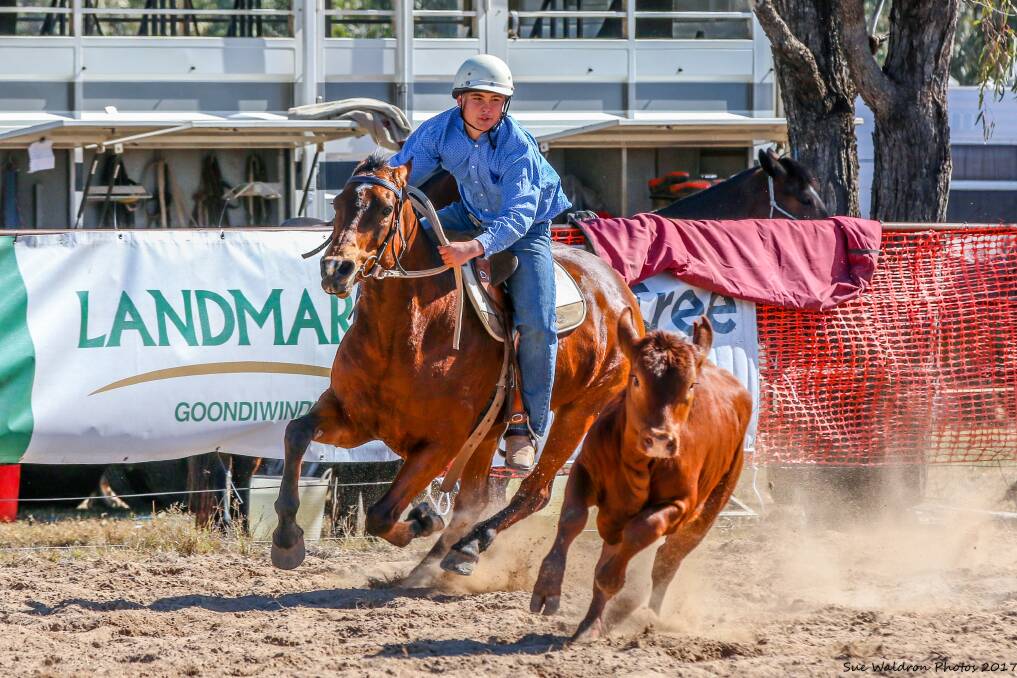 Jack Southern:Riding Flame at the Toobeah draft. - Picture: Sue Waldron