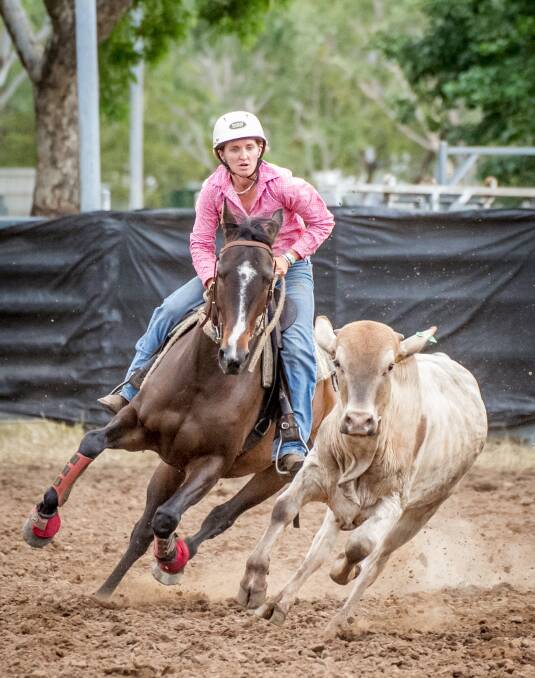 IN ACTION: Bar H Wagyu Sires Progeny Daleys Rio Shimano by Daleys Playrio ridden by Lucy Daley. - PIcture: Helen Foster Photography