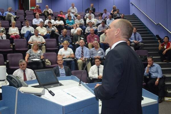 Premier Campbell Newman delivers his anti-green message.