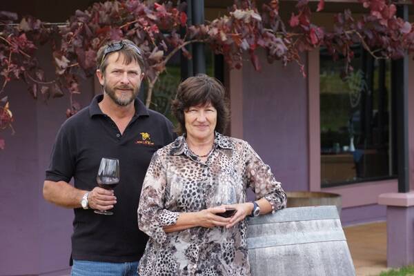 Jester Hill Winery owners Michael and Anne Bourke. 