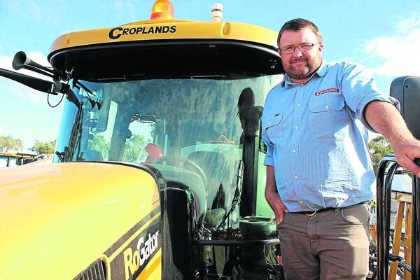 Croplands Northern NSW and Southern Queensland territory manager Jeremy Rennick, with the RoGator RG1300.