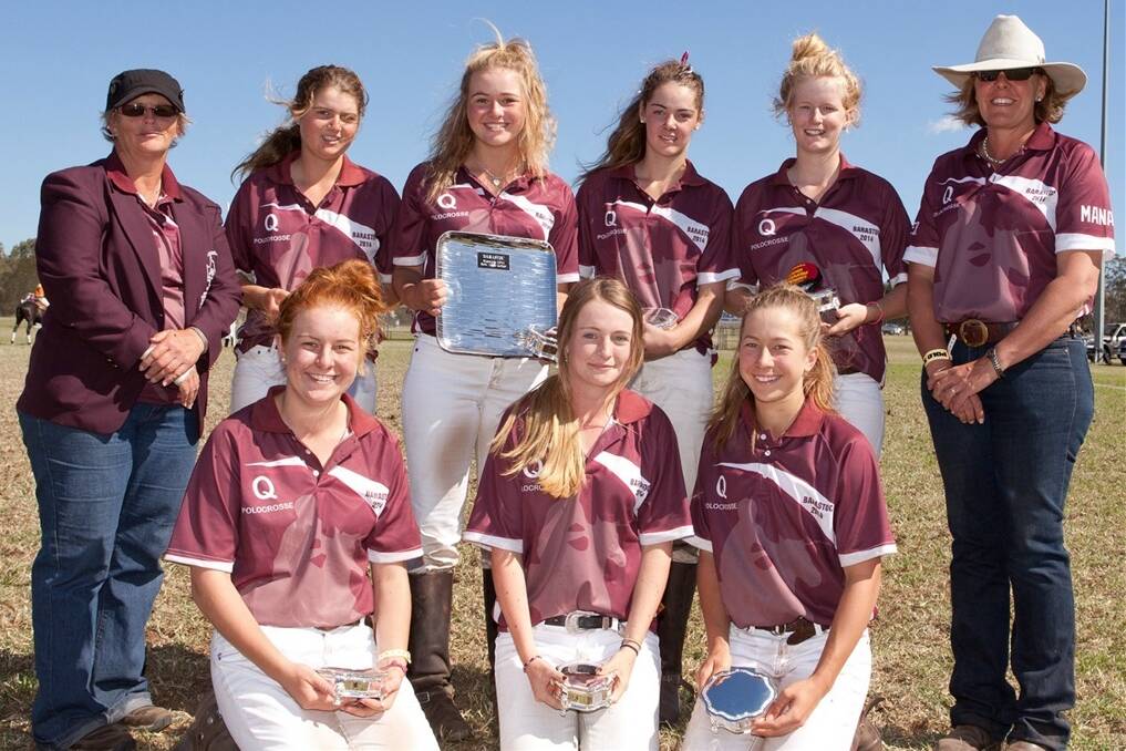 The Queensland Junior Girls team, which was the only Queensland team to win in the Barastoc Interstate Series. Picture: JOE MCINALLY.