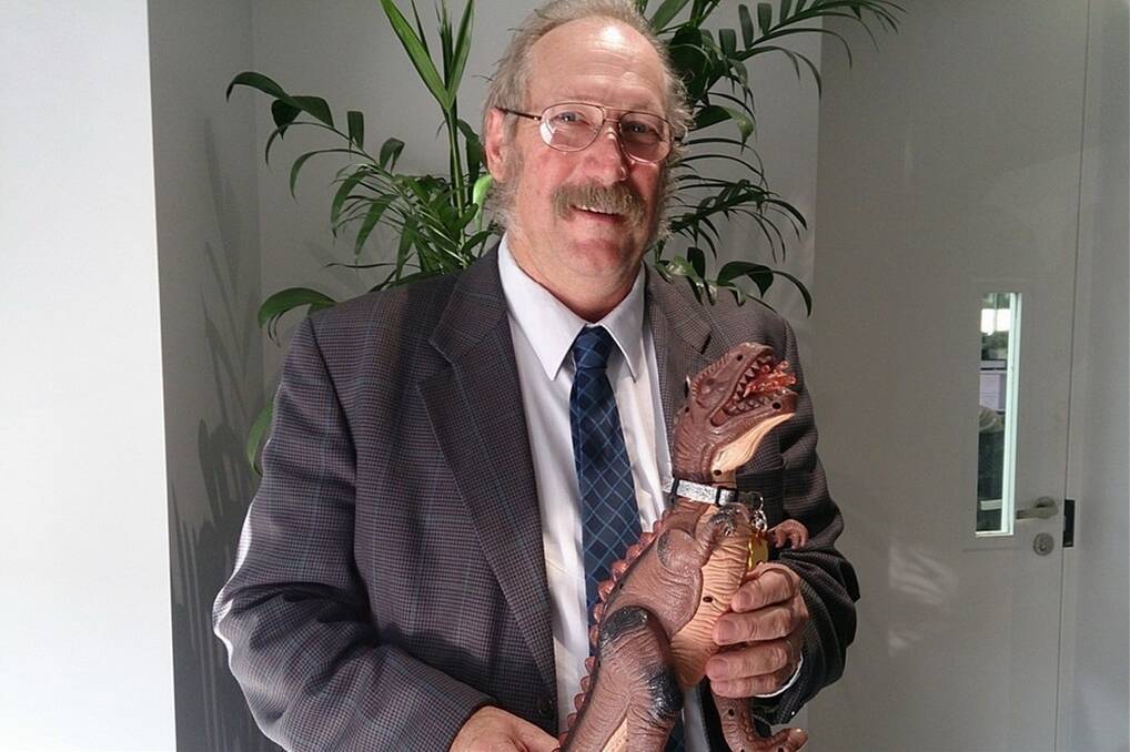 Local Government Association of Queensland acknowledged Joe's fossil naming honour with the presentation of a dinosaur.