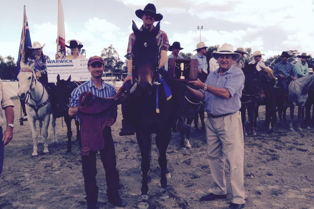 SPRINGSURE horseman, Peter O’Neill, astride Roma, has claimed the prestigious Warwick Gold Cup.