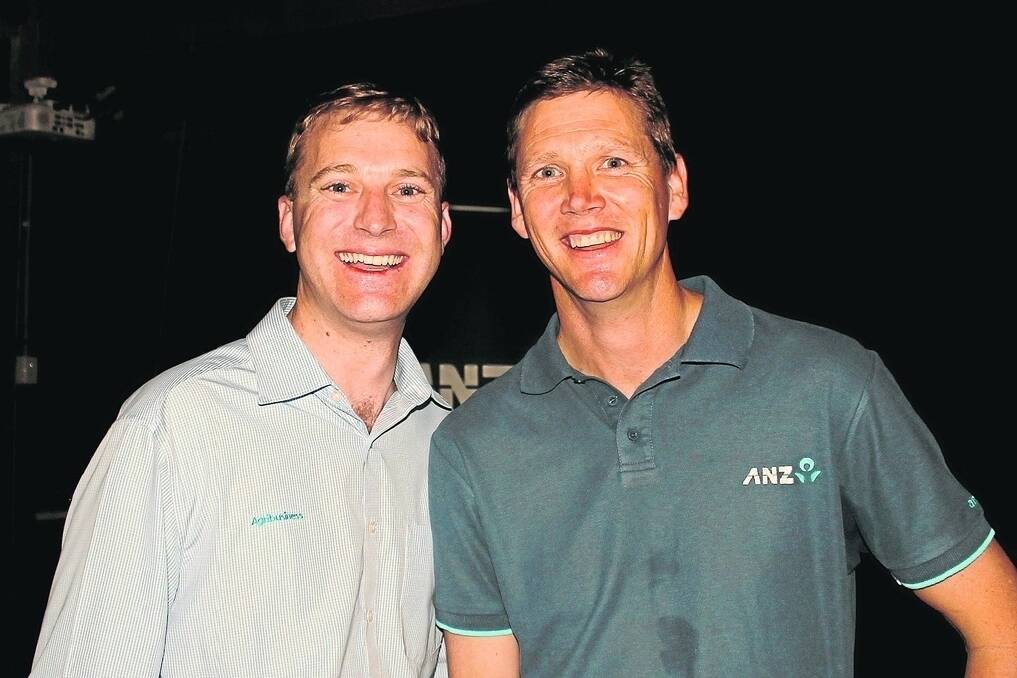 ANZ regional agribusiness manager Glen Giles and the bank's state agribusiness manager Jeff Schrale had a good news beef- price story to deliver at Clermont last week and a plea to producers to position their business to attract capital for expansion.