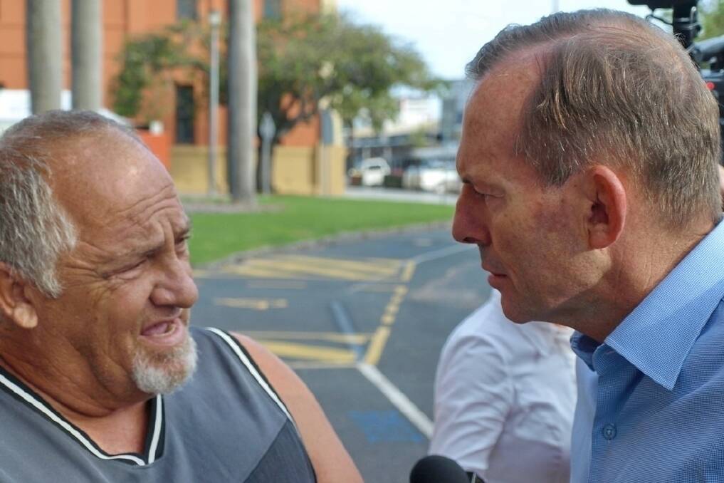 Rockhampton businessman Trevor Widowson, Aussie Battler Removalists,  asks Prime Minister Tony Abbott what he is going to do to help affected businesses.