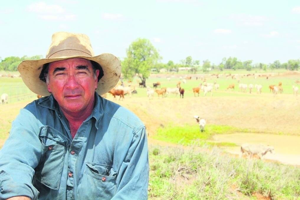 Winton beef producer John Jenkins has been on the road for two years trying in vain to save his breeding herd. Mr Jenkins is pictured outside Emerald in October 2014.