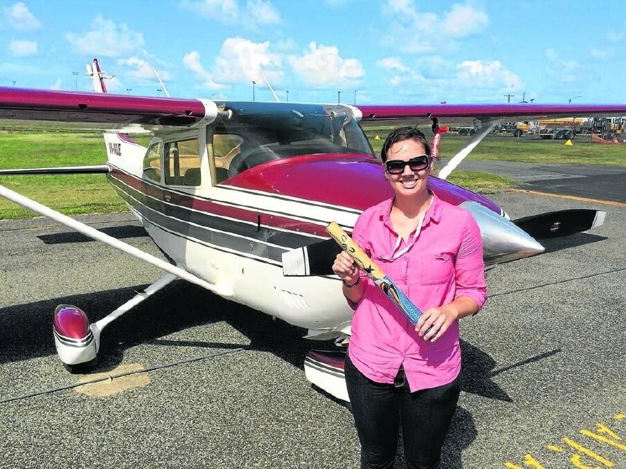 Medical student and private pilot Danielle Labinsky has flown the 1972 model Cessna 182 from Bundaberg to Mackay as part of the all-female, first of its kind relay around Australia to raise money for the Cancer Council.