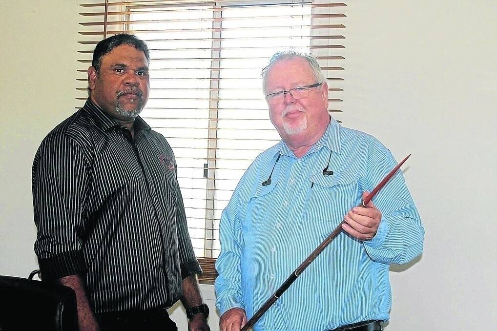 Mornington Shire Council mayor Bradley Wilson Mornington Shire Council mayor Bradley Wilson likened Senator Barry O'Sullivan to a boomerang that came back when he presented him with a Bentick Island spear to thank him for making good on his promise to direct government attention to the remote aboriginal community.