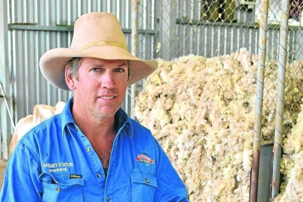 Bruce Finlayson, Habnarey, near Dirranbandi, is positive of hooking in to rising wool prices. - <i>Picture: LORRAINE CROTHERS.</i>