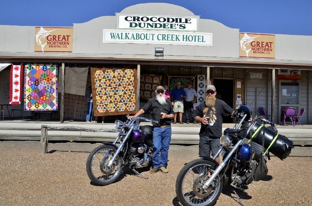 The Walkabout Creek Hotel, McKinlay, far north-west Queensland, had smoko on tap for their Biggest Morning Tea fundraiser. -Picture: HEATHER MOORE.