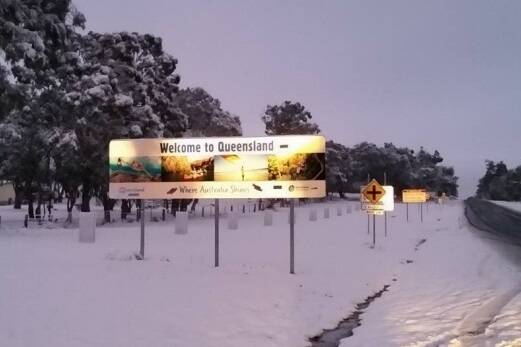 Eight centimetres of snow has fallen in some parts of Queensland. <i>- Picture: JOSIE CARTER, HIGGINS STORM CHASING.</i>