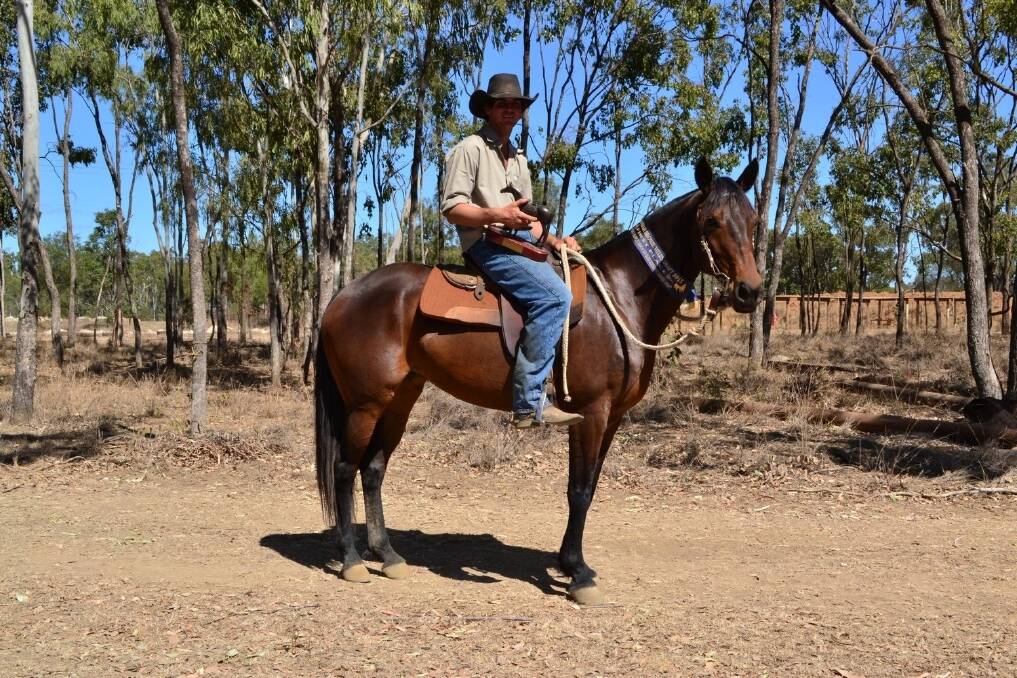 Charters Towers competitor, Will Durkin and his 7-year-old mare, Quebec won the Maiden draft. <i>Picture: SHARON HOWARD.</i>