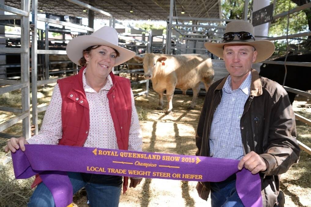 Kel and Greg Kelly, Juandah Grazing, saw their champion steer sell to the Eaton Hill Hotel for $7200.