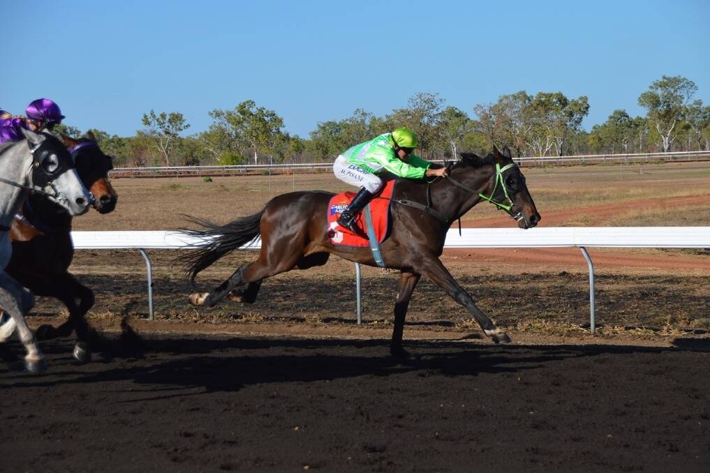 Differing Fortunes (jockey David Pisani) gallops to victory in the Katherine Cup.