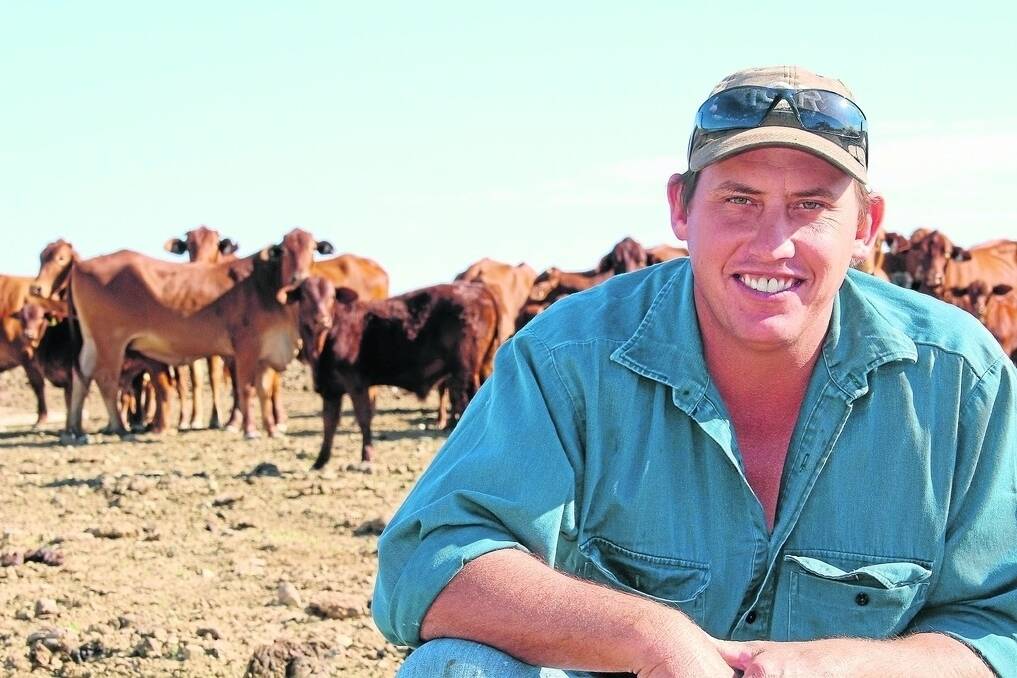 Anthony (pictured) and Rachael Anderson, Eddington, Julia Creek, have invested in trucking their cattle to greener pastures instead of completely destocking. - <i>Picture: SHARON HOWARD.</i>