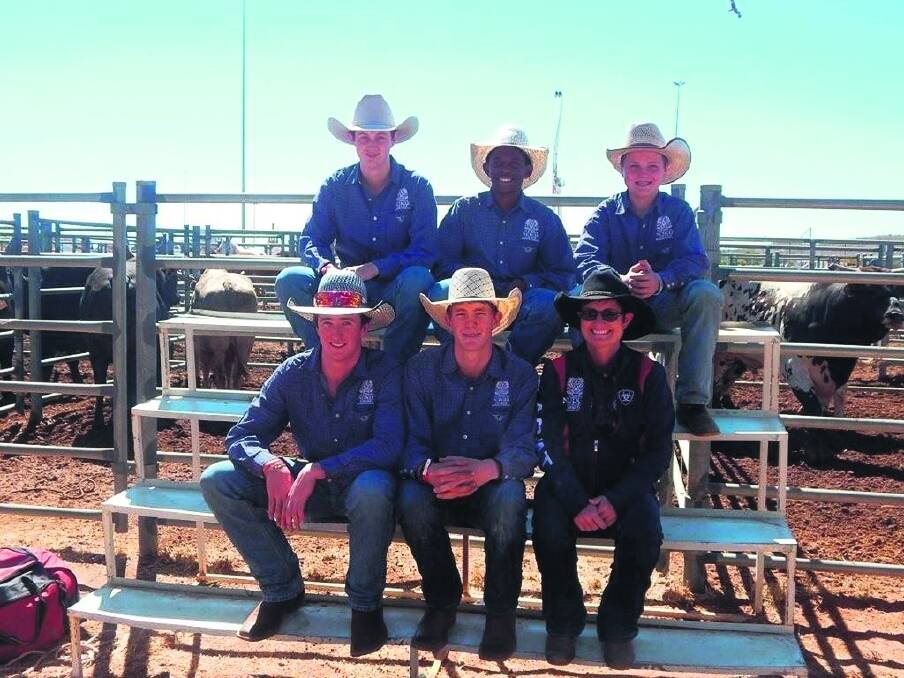 BACK ROW: Daniel Sheil, Jerry Tarpencha, Lewis Cammack, FRONT ROW: Fynton Collier, team captain Isaac Westerhuis and rodeo team co-ordinator Cindy Abbey.