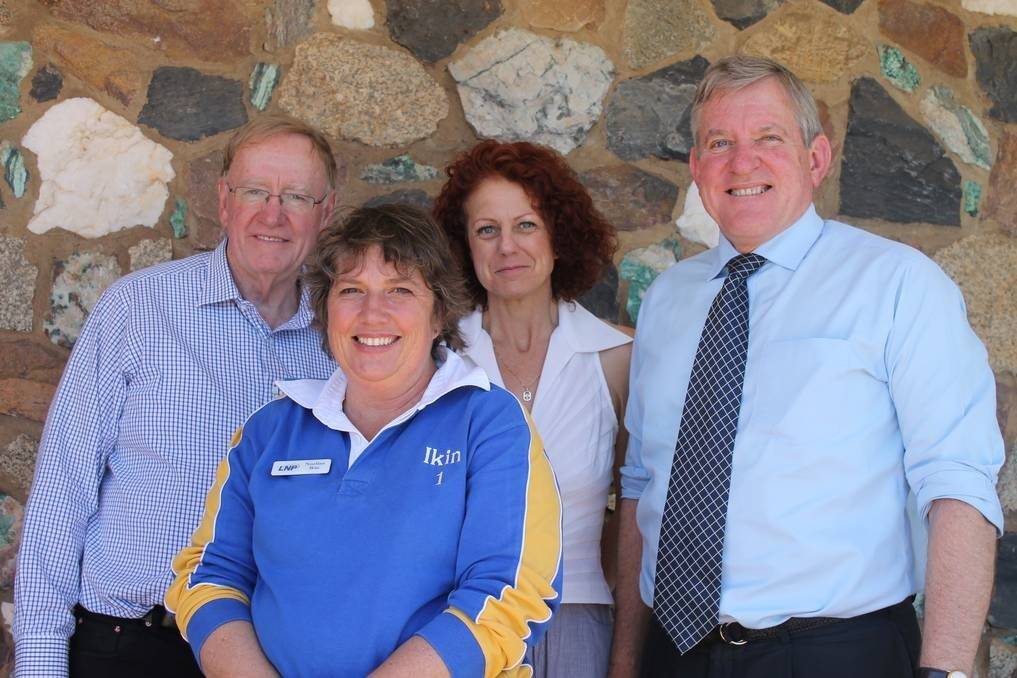 Noeline Ikin, (second from left) has been confirmed as the LNP's Kennedy candidate for the 2016 federal election. Pictured here with Theresa Craig and LNP Senator Ian MacDonald.