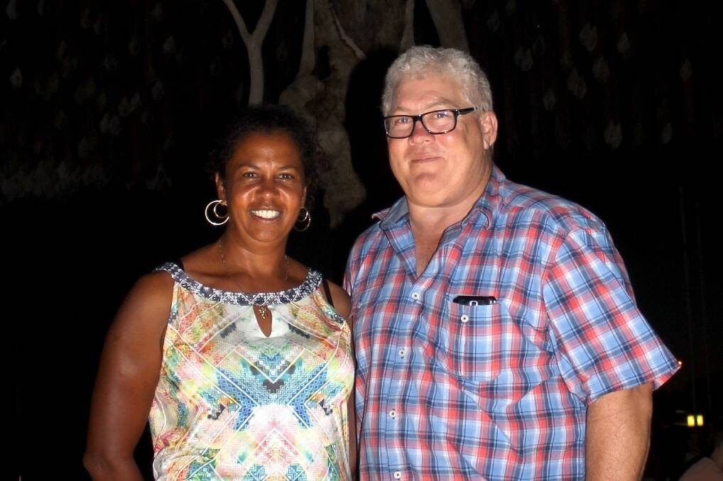 ALP candidate for Maranoa, Dave Kerrigan, right with Barcaldine's Cheryl Thompson earlier in 2015 after the state government announcement that it was moving the Labour Day holiday back to May in Queensland.