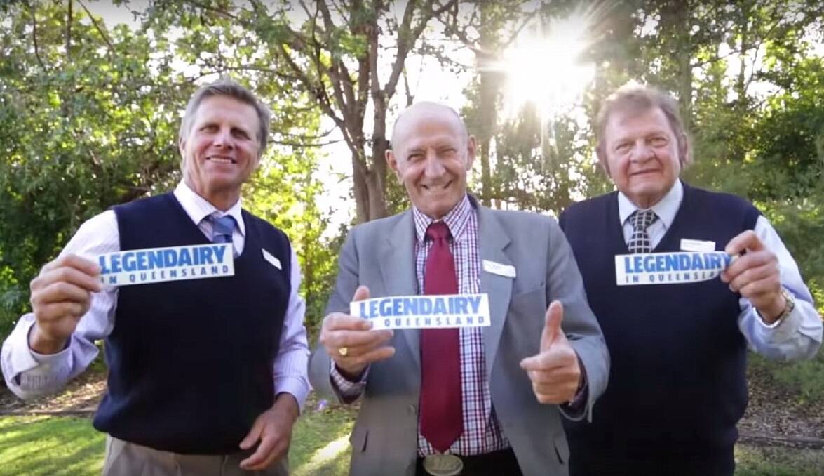 North Burnett councillors taking part in the production of Dairy Australia's video about Monto. - Source: Legendairy, Youtube.