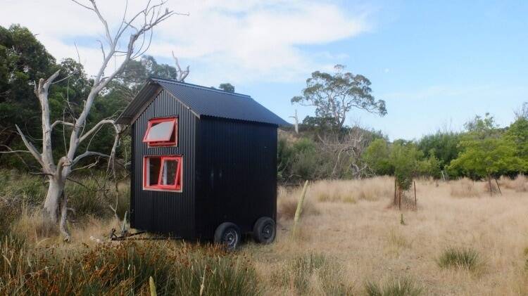 A prototype of the Shacky tiny house which will give holidaymakers a chance to experience life on a farm. Photo: courtesy of Shacky