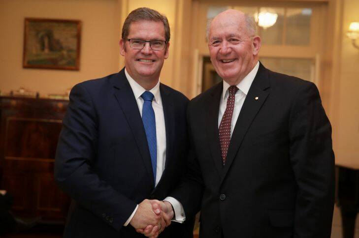 Minister for Regional Development, Territories and Local Government Dr John McVeigh during the swearing-in ceremony of the new Turnbull ministry by Governor-General Sir Peter Cosgrove at Government House in Canberra on Wednesday 20 December 2017. fedpol Photo: Alex Ellinghausen