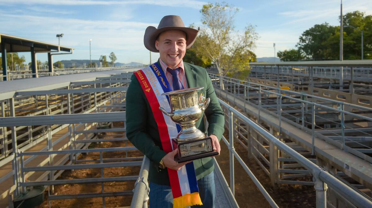 Lincoln McKinlay with his trophy and ribbon from Royal Sydney Easter Show, where he took out the Australian competition. 