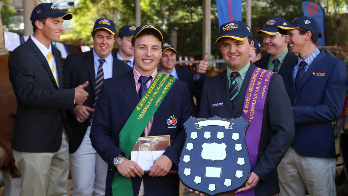 ALPA Young Auctioneer of the Year Jake Smith (right) with runner up Lincoln McKinlay and the other competitors for 2016.