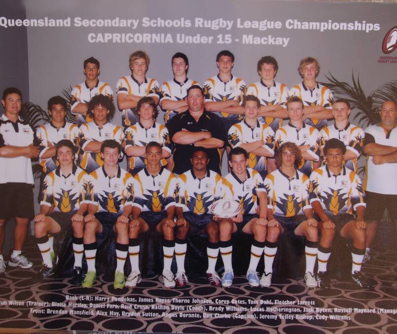Corey as a teenager with the Capricornia representative side. 