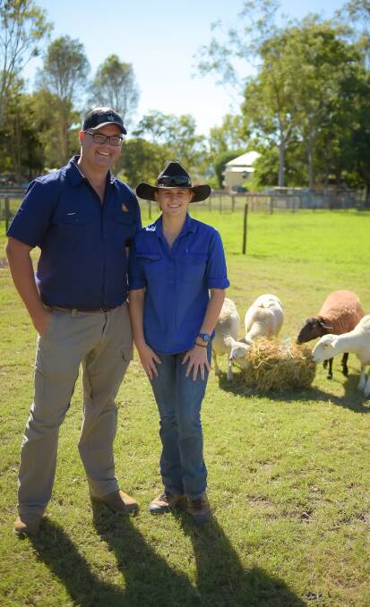 RGS Head of Agriculture and Home Economics Hardy Manser and student Kineta Lang with this year's lambs. 