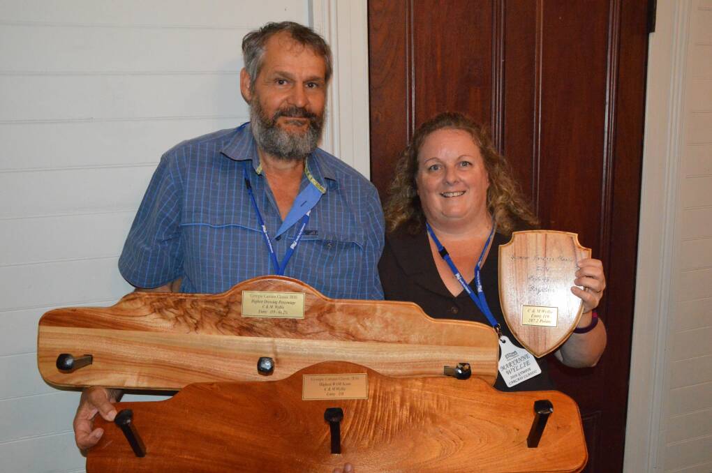 Top job: Chris and Marianne Wyllie, Gympie, took home a swag of prizes at the Gympie Carcase Classic including the award for the highest dressing percentage with 61.2 per cent.
