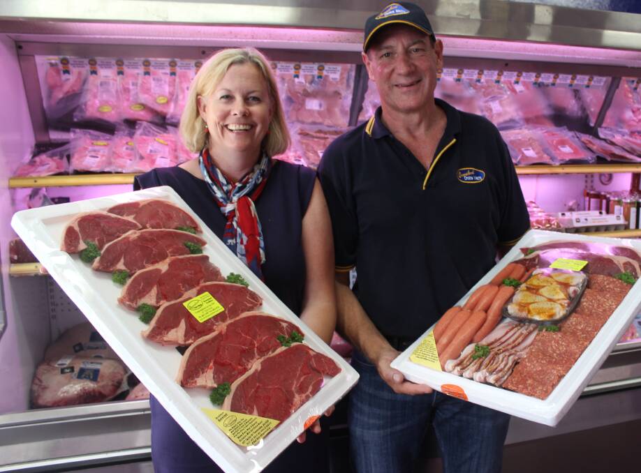 Opportunity knocks: Food Leaders Australia's Jo Shepppard, Toowoomba, is working on potential markets with Lou Gordon of Queensland Choice Meats.