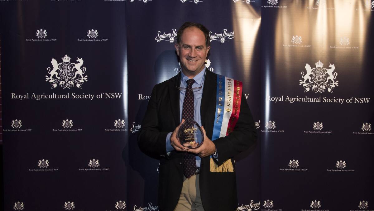 Stockyard's managing director Lachie Hart with the latest award making Stockyard Beef  Australia’s most awarded beef brand.