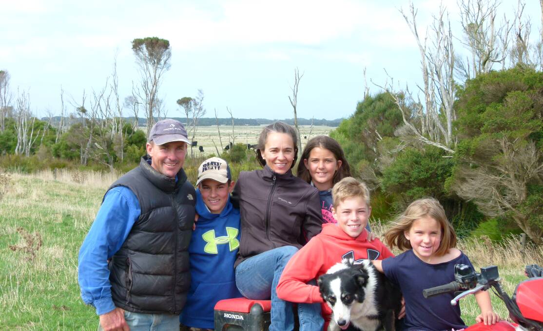 Andrew and Anna Raff and their four children Harry, Charlie, Georgina and Olivia left the challenging Queensland climate for greener pastures on King Island, Tasmania.