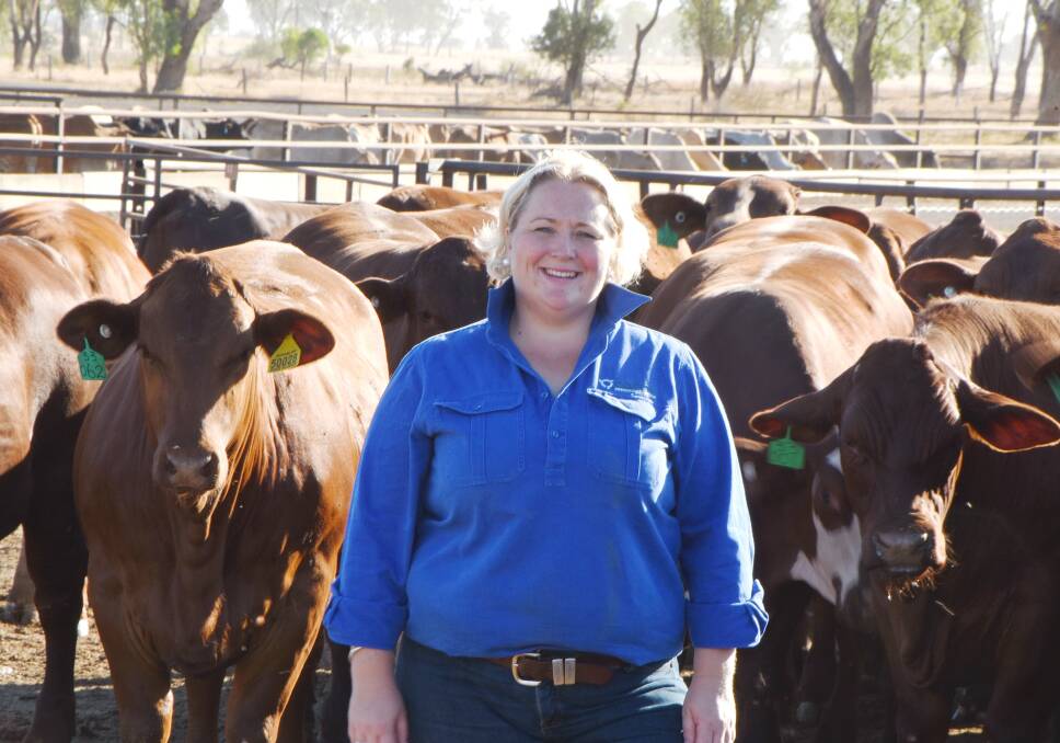 Living her dream: Amanda Moohen, corporate manager of Wonga Plains Feedlot. Picture: Coulton's Country.