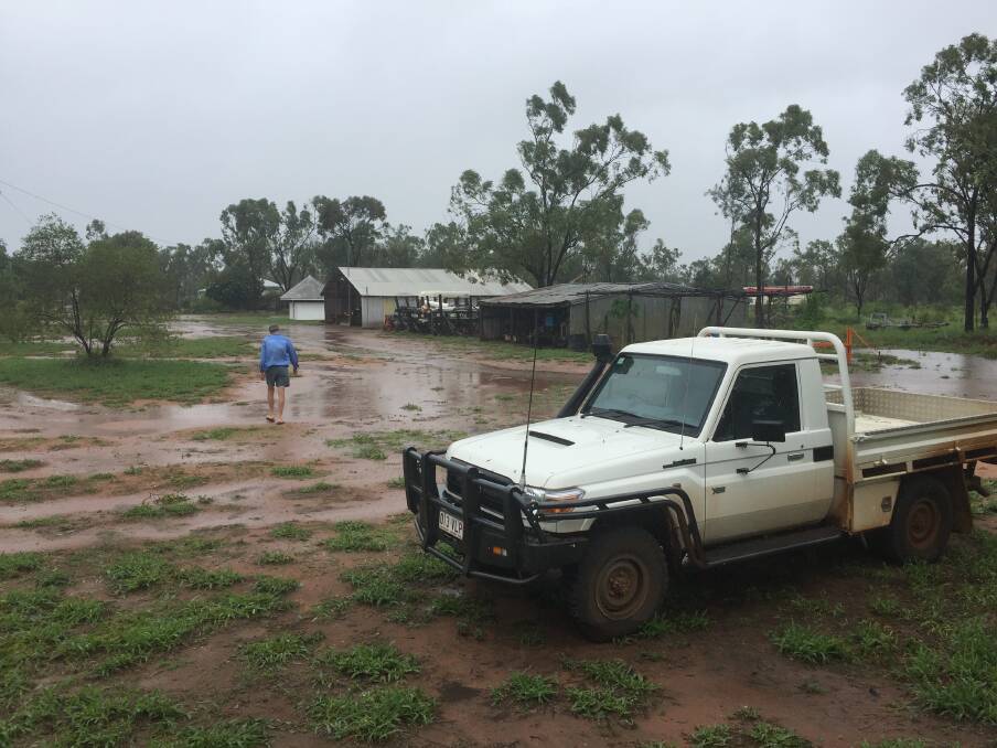 Pasha Station has received 74mm up until Wednesday morning, following the deluge from ex TC Debbie  situated 45 minutes south of Mt Coolan. Picture: Paula Heelan.