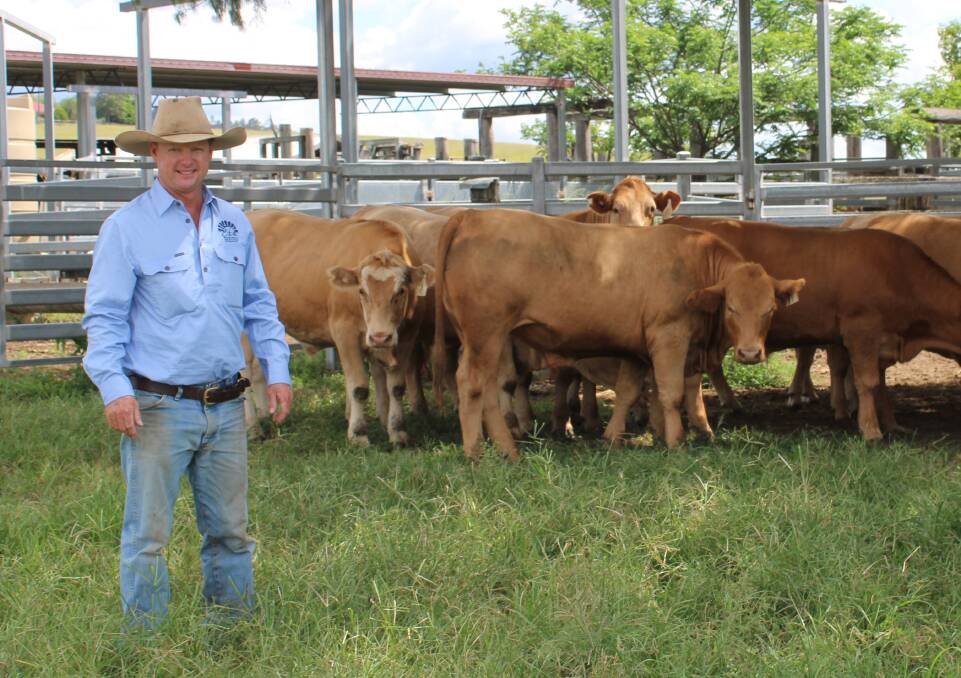 Ben Drynan, Galanani, Esk, with some of his Esk Beef steers heading to Brisbane Valley Meats for processing with the end product selling into local IGA supermarkets. Picture: Helen Walker